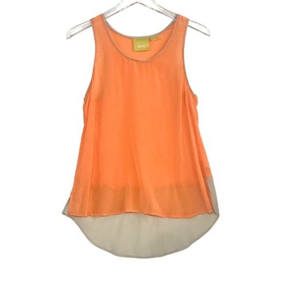 MAEVE ANTHROPOLOGIE 100% Silk Colorblock Silk Tank Size 8 - Picture 1 of 7
